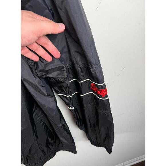 VTG Snap On Tools Racing Pullover Jacket Windbreaker Mens Size XXL Black V-Neck - Picture 3 of 8